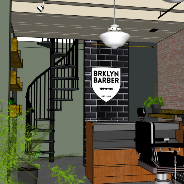 Interieurontwerp kapsalon Brooklyn Barber